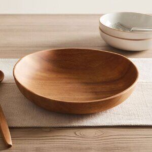 West Elm - Organic Shaped Low Bowl, Acacia Wood